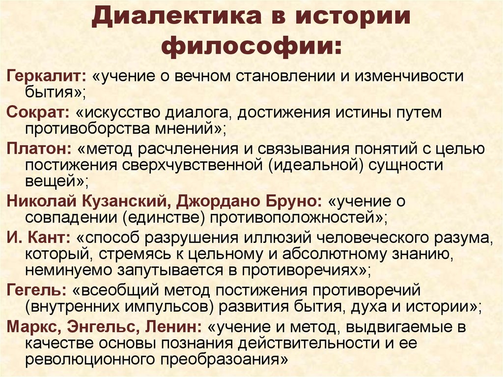 Что такое диалектический метод: объяснение и примеры