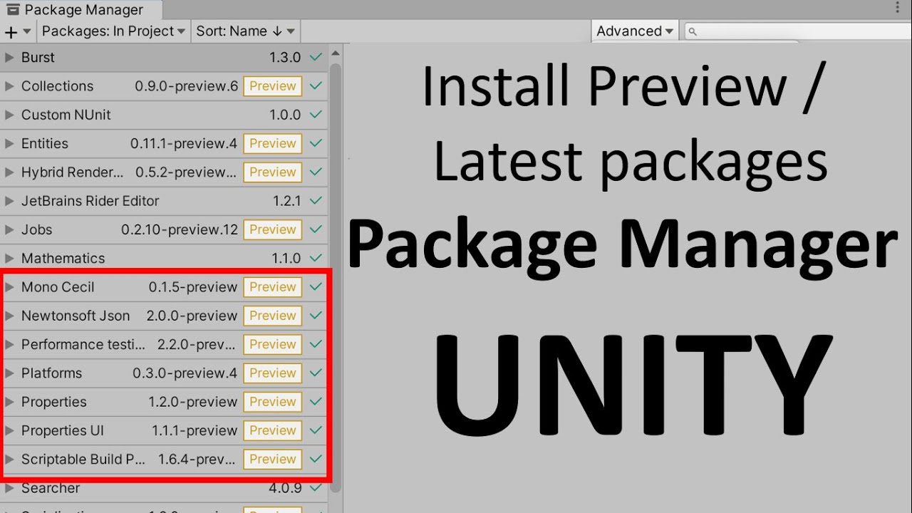 Открытие пакетного менеджера unity: инструкция для разработчиков