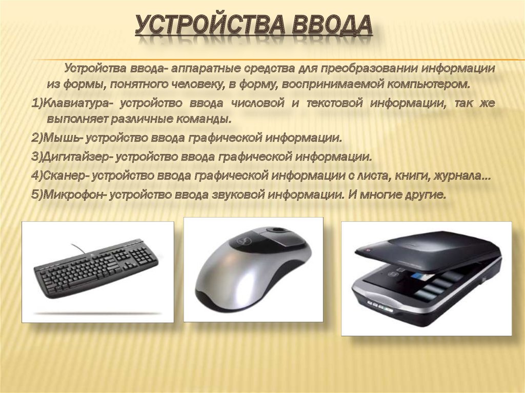 Устройство ввода и вывода
