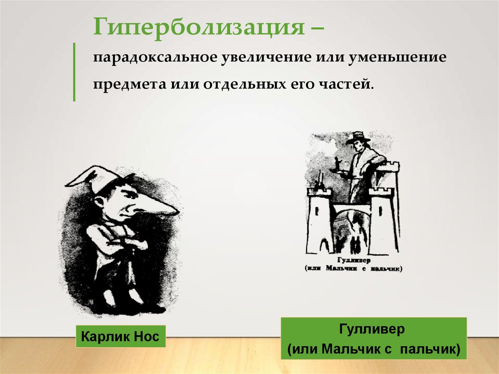 С какой целью употребляется в произведениях гипербола – гиперболизация примеры
