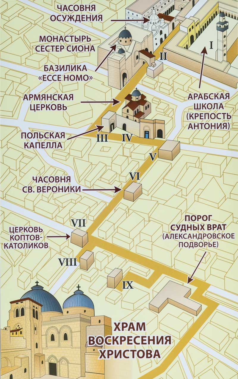 Крестный путь христа на голгофу. via dolorosa