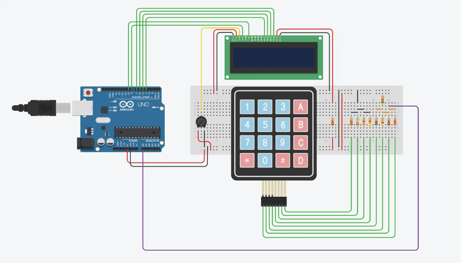 Подключение клавишной панели к arduino uno: схема и программа