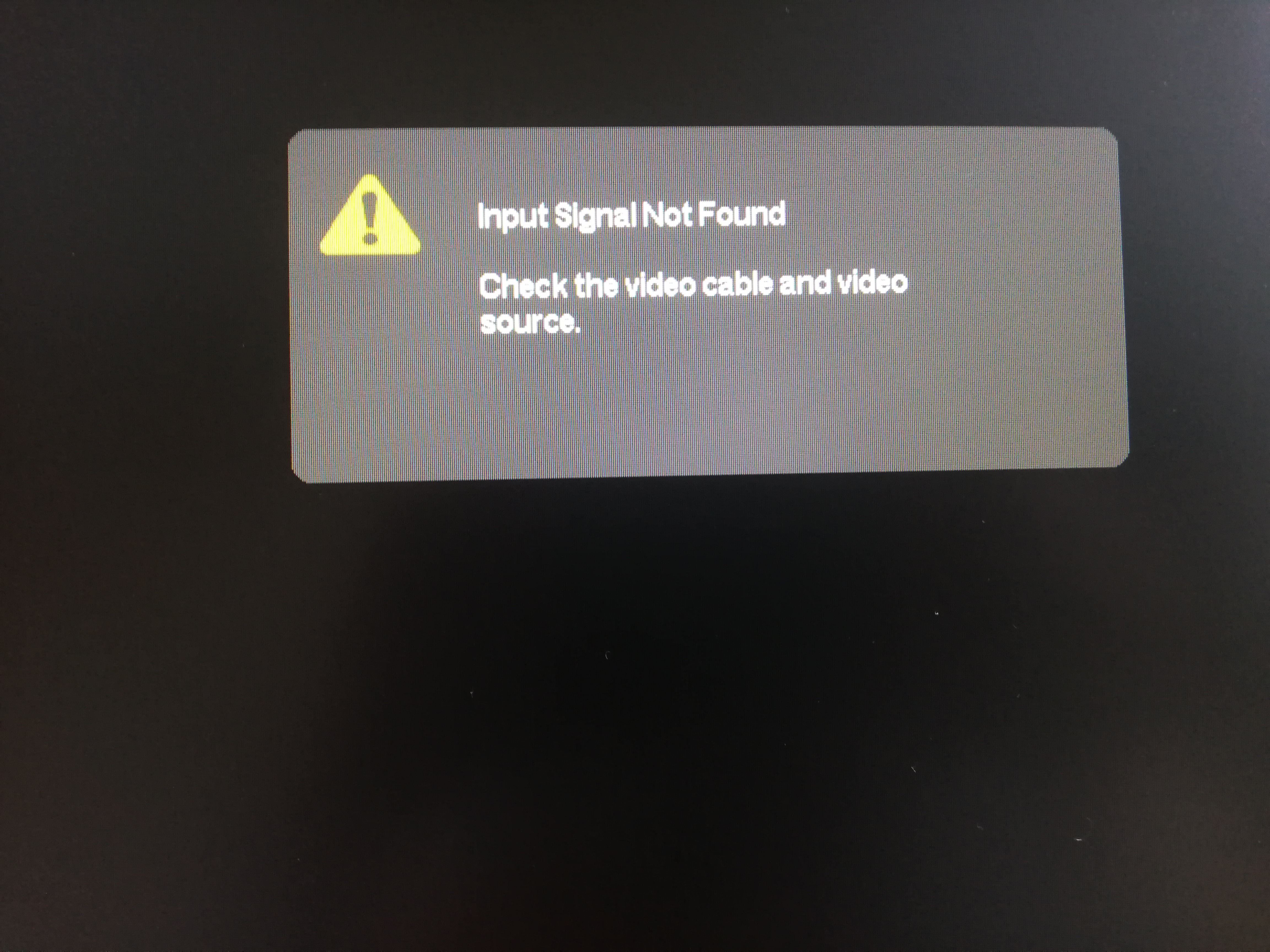 No signal detected на мониторе нет сигнала при включении компьютера?