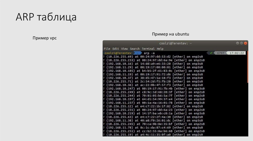Как посмотреть arp таблицу в windows