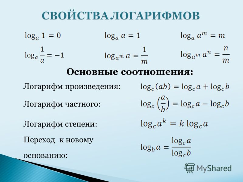 Сравнение логарифмов с разными основаниями и показателями. приемы и методы сравнения логарифмов. практикум по решению задач