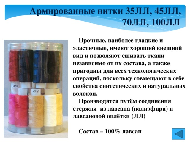 Нитки 40 лш что это. нитки из полиэфирного штапельного волокна (лш)