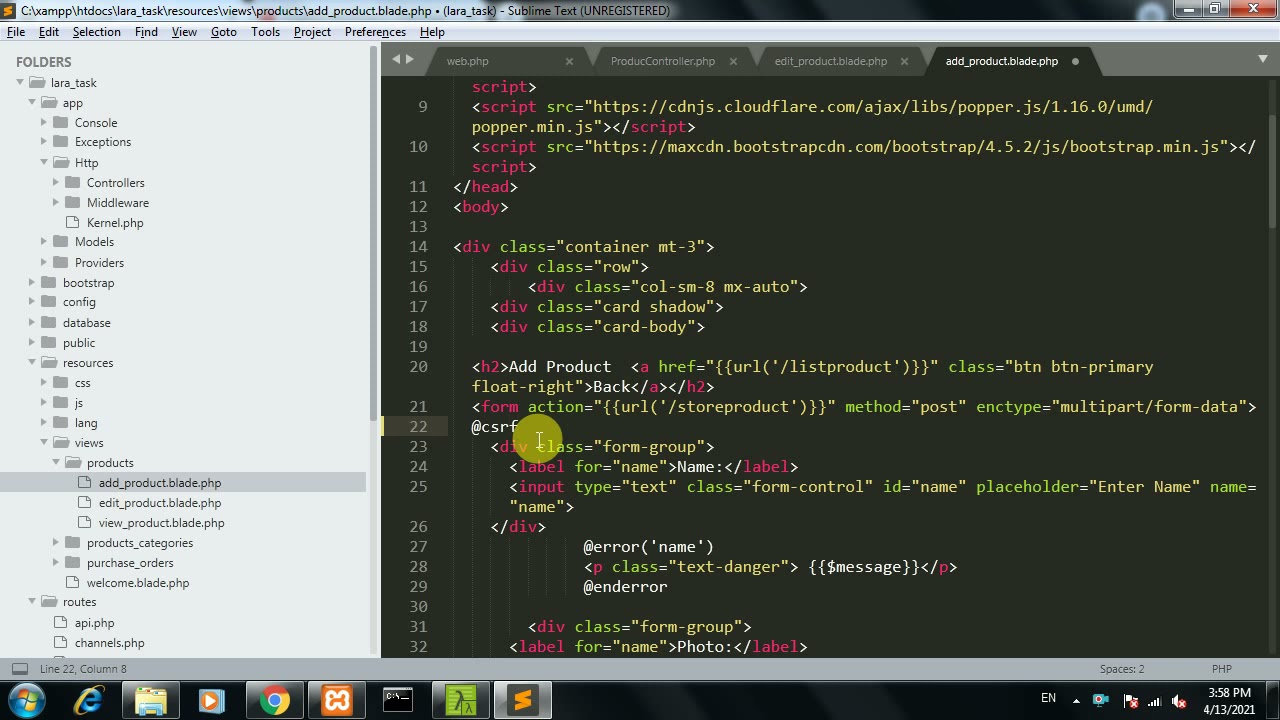 How to resolve 419 page expired issue in laravel due to inactivity