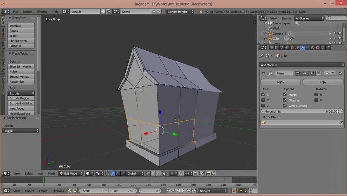 Уроки blender, гайд по blender, основы 3d моделирования, инструменты моделирования в blender, как работать в blender / skillbox media