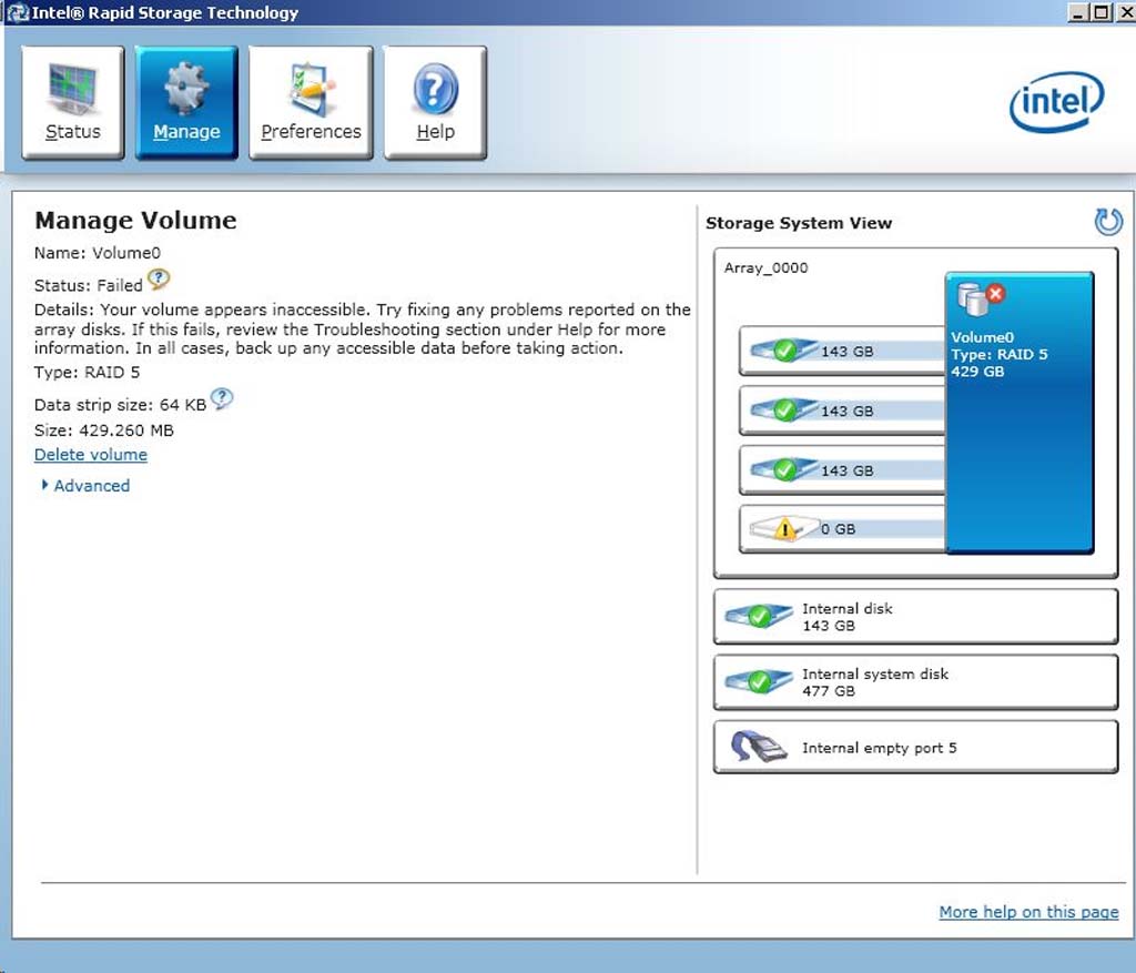 Intel rapid storage technology ⋆ pro хостинг