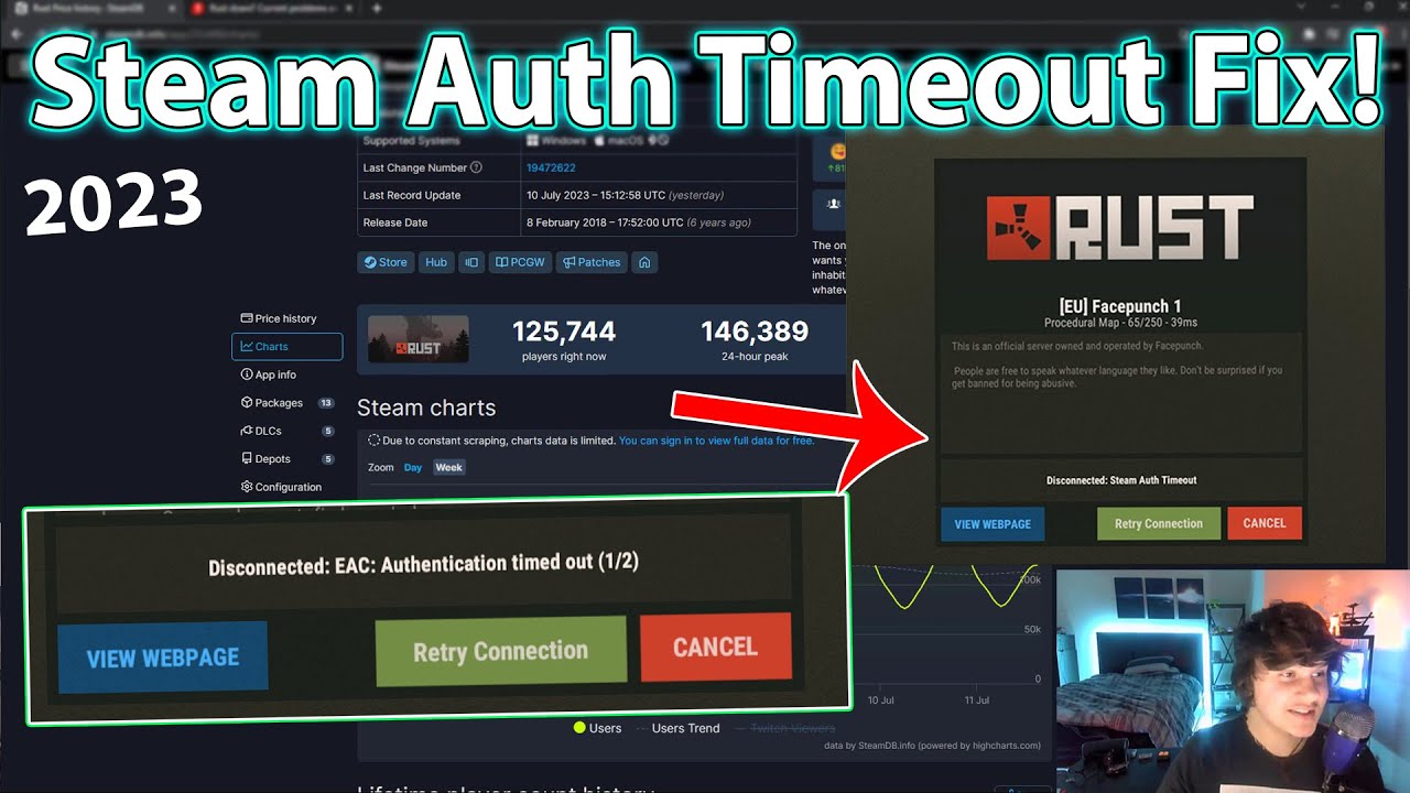 Rust disconnected steam auth timeout error fix - ginx tv