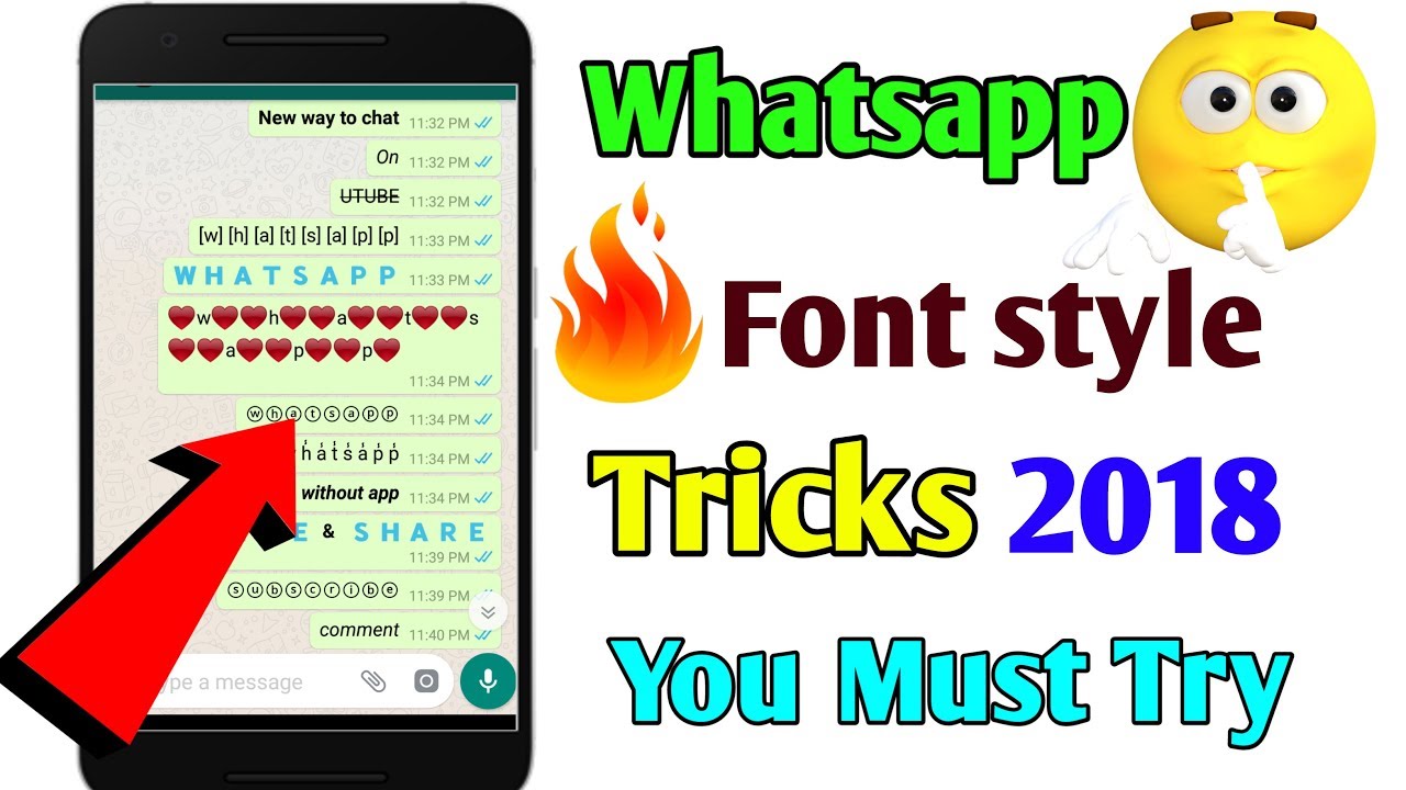 Изменение цвета текста и выделение букв в whatsapp