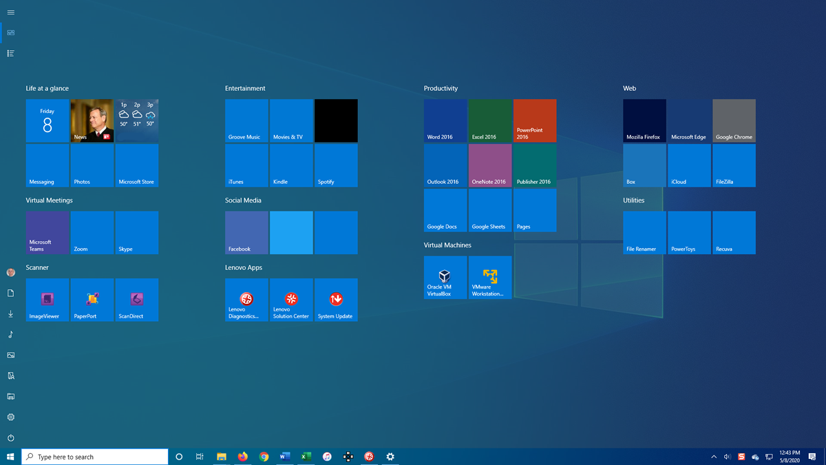 Настройка полного экрана на компьютере с windows