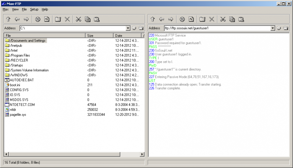 Настройка ftp-клиента filezilla