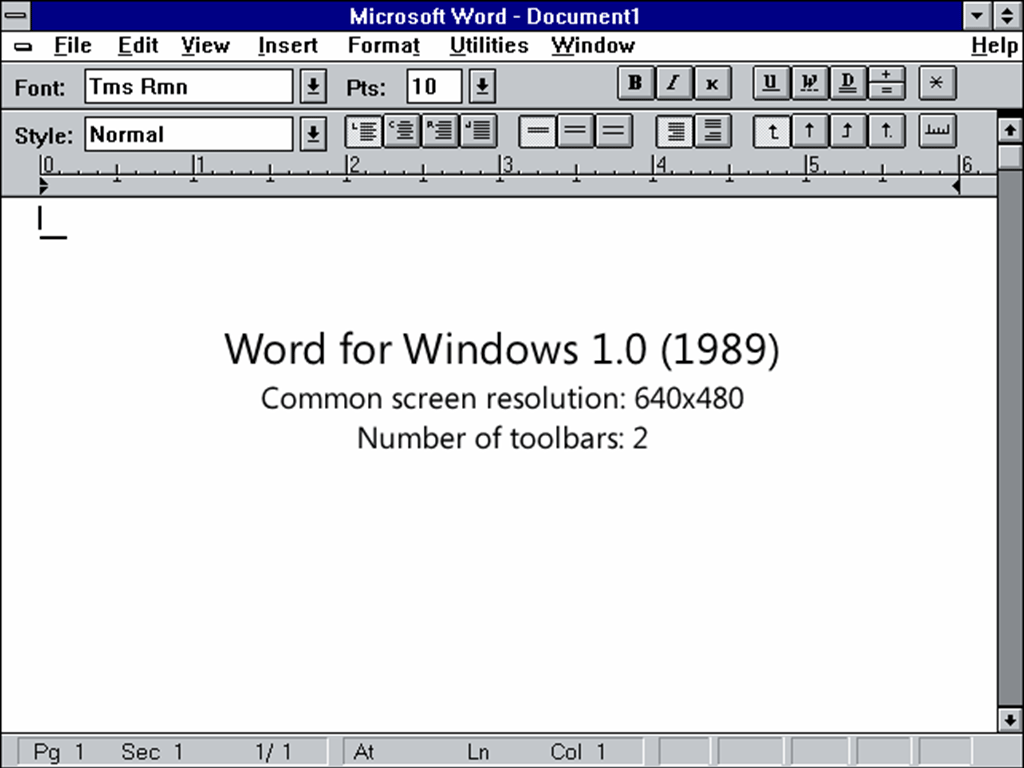 The history of microsoft word