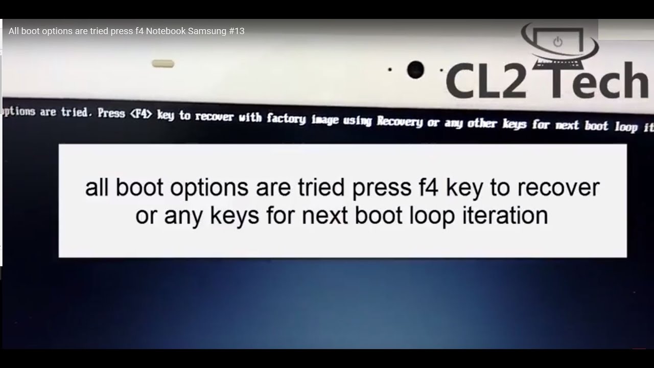 Решение проблемы «all boot options are tried press f4 что делать windows 7»