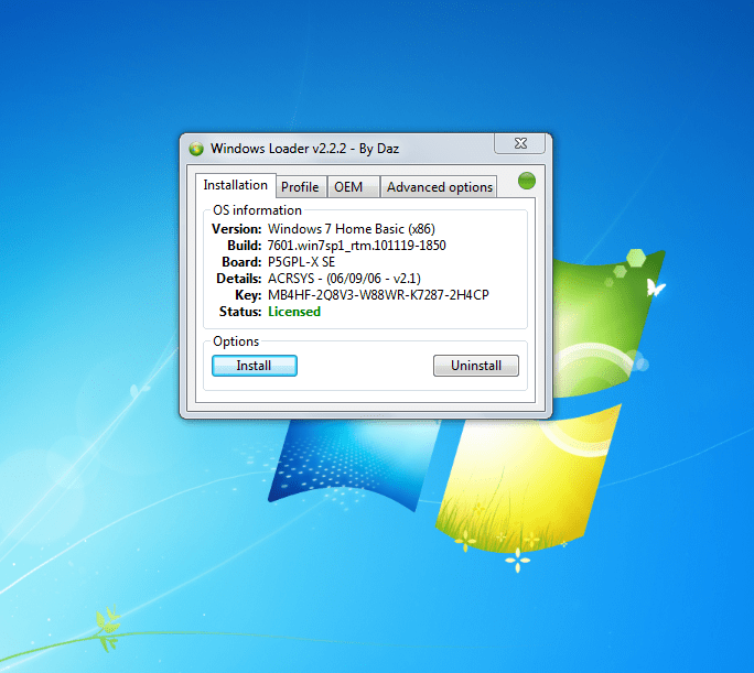 Как отключить проверку подлинности windows 7