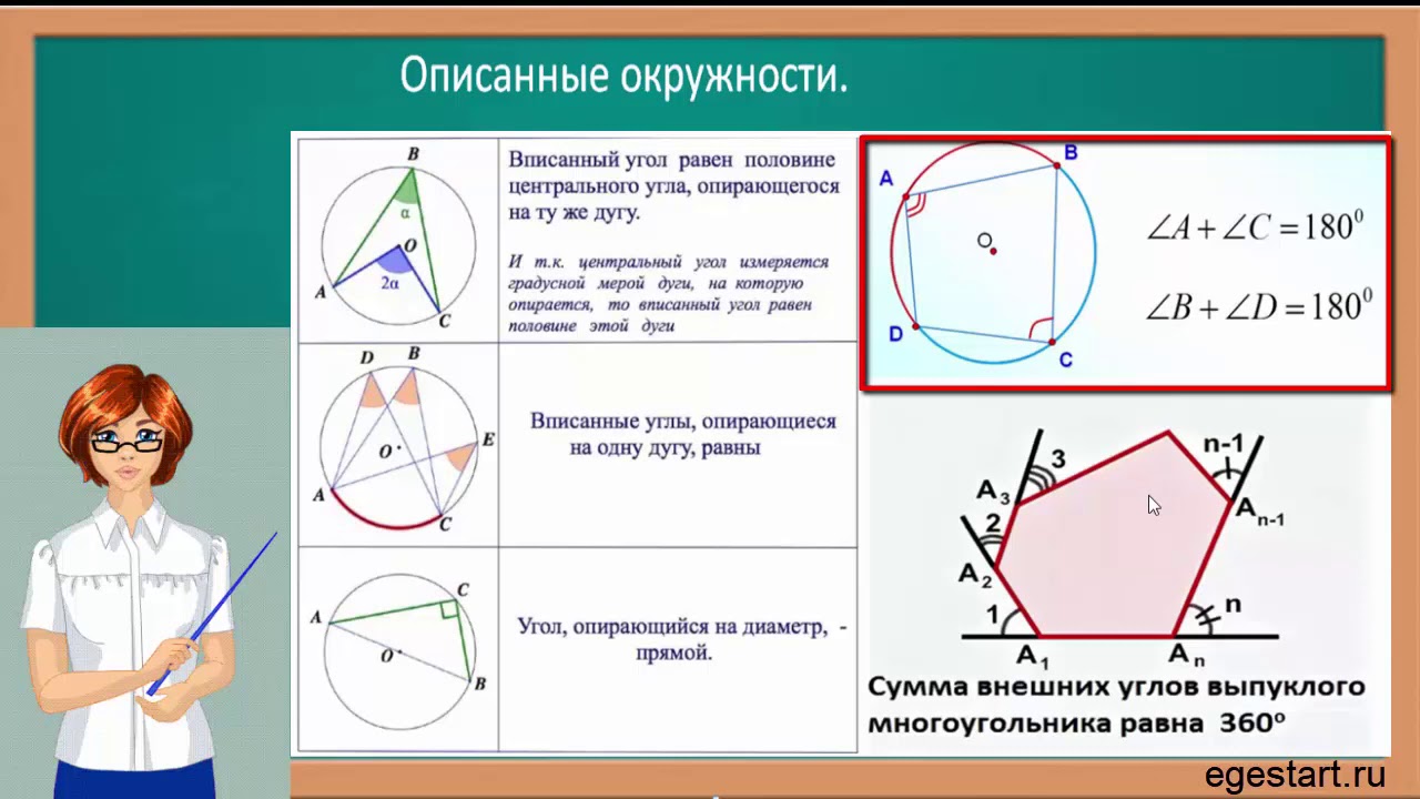 Определение окружности описанной около треугольника