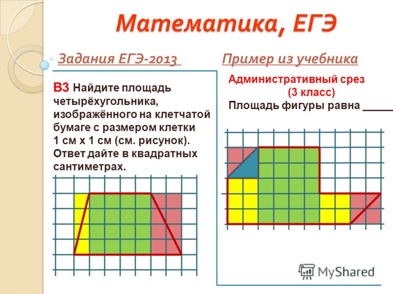 Как правильно вычислить площадь неровной фигуры по клеточкам в задаче на геометрию для 9 класса по огэ?