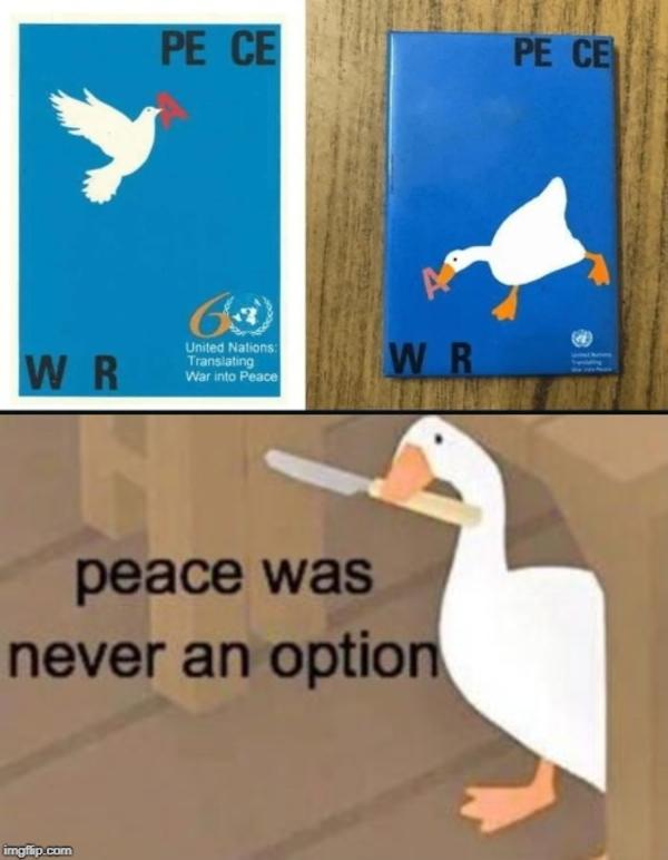 Peace was never an option что значит