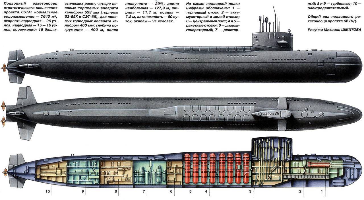 Атомные ракетные подводные крейсеры проекта 667бдрм «дельфин» (россия)