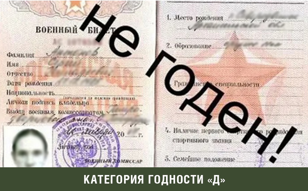 Что означает категория «д» в военном билете